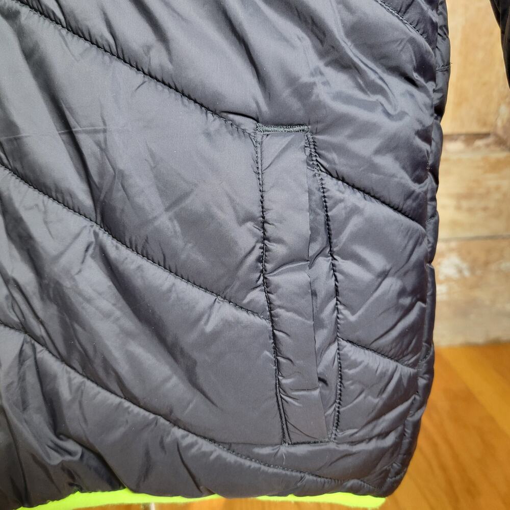 EDDIE BAUER Deer Harbor Reversible Hooded Puffer Jacket Black Kids size S (7/8) - Picture 5 of 13